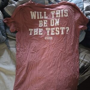 (SOLD)Victorias Secret Pink Will this be on the test? T Shirt